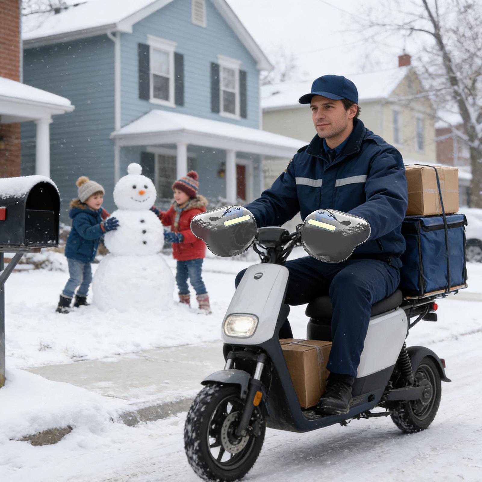 Winter Cycling Commute - Scooter için Kış El Koruması Kaymaz