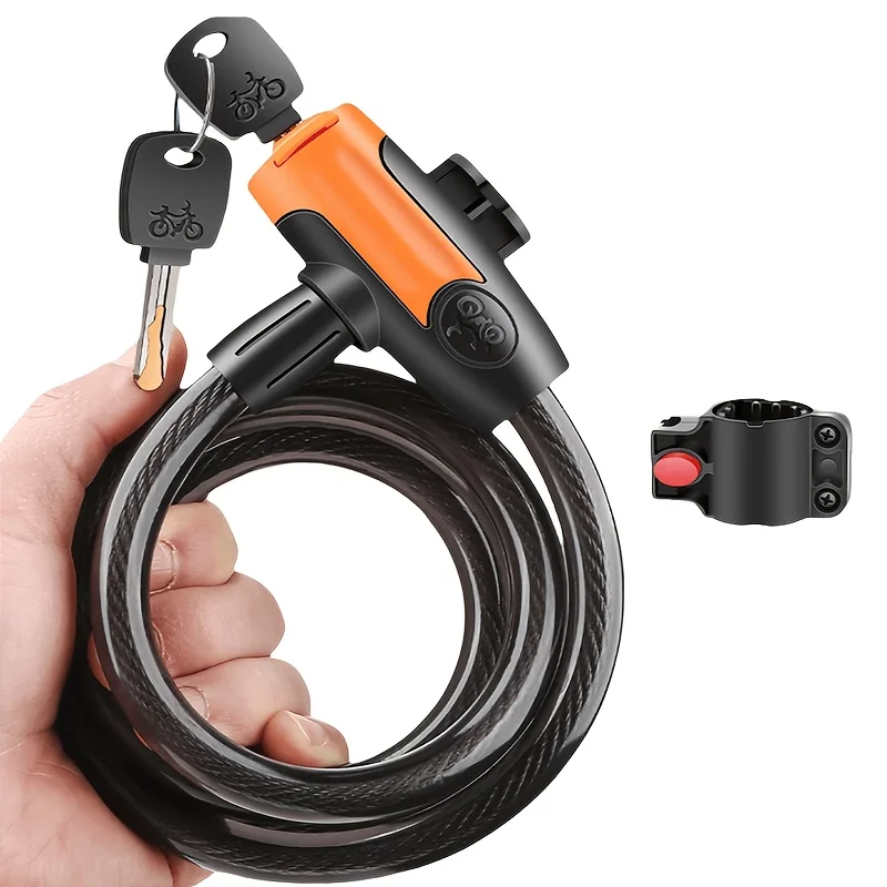 Cable Lock Flexible - 1 takım kesilmez PVC kaplı anahtarlı