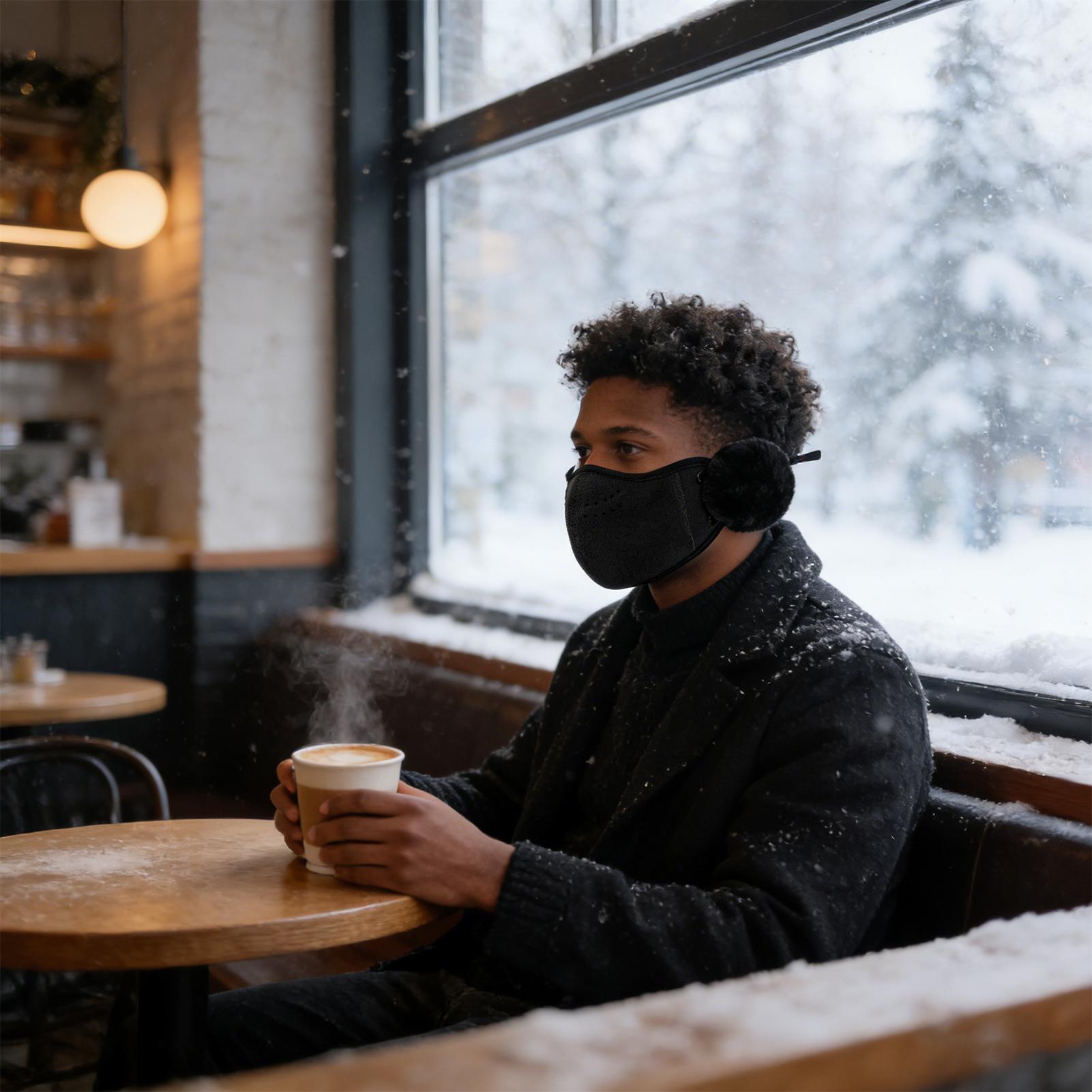 Winter Cycling Commute - Yüz Ağız Kapağı Rüzgar Geçirmez Kalın