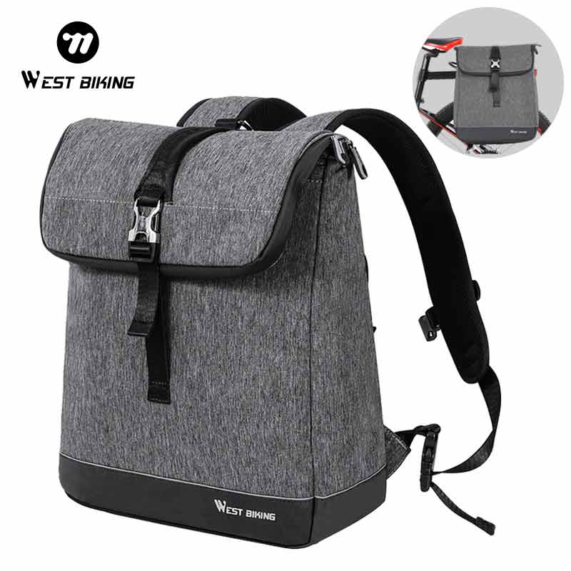 Cycling Commuter Backpack Laptop - WEST BIKING Flap Roll Top Bisiklet