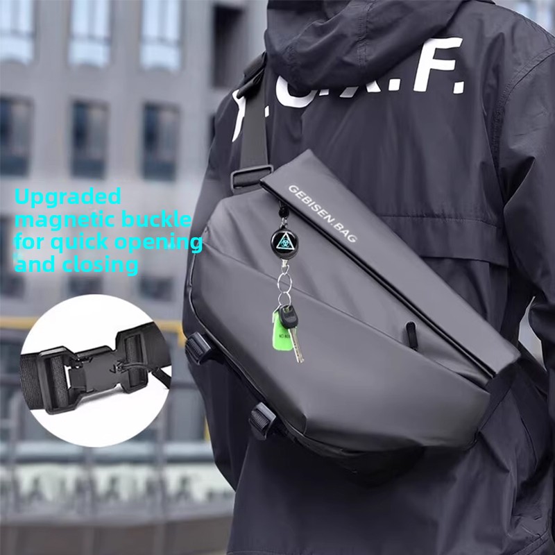 Cycling Commuter Bag - Manyetik Tokalı Erkekler İçin Çapraz Askılı