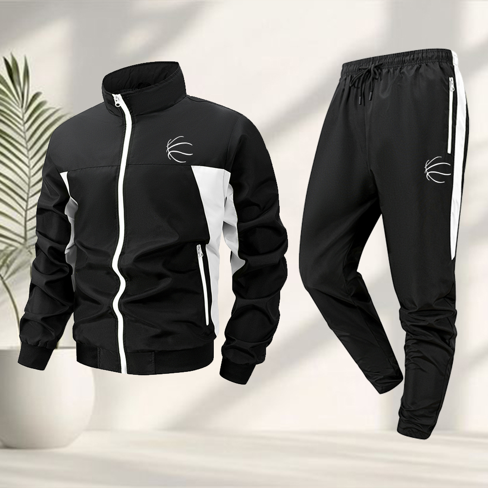 Cycling Commute Jacket - Erkek Yaratıcı Basketbol Çizgili Rahat Spor