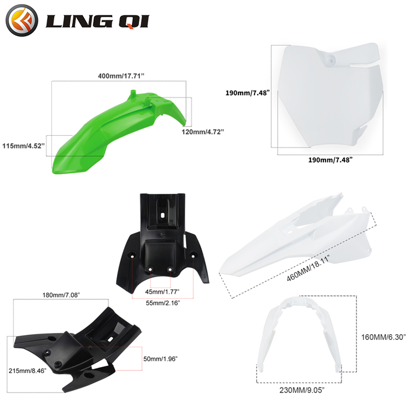 LINGQI yarış KT50 motosiklet F - Fender Mudguard Set incelemesi ve fiyatı