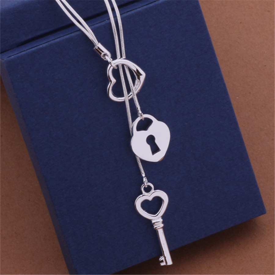 Güzel 925 ayar gümüş romantik  - Chain Lock Combination incelemesi ve fiyatı