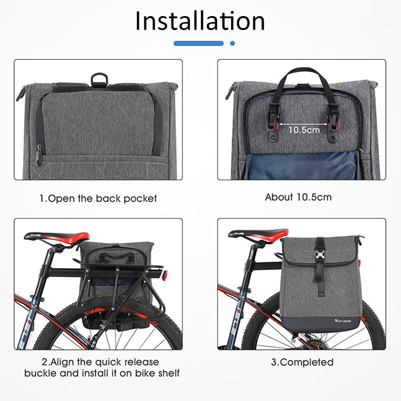 WEST BIKING Bisiklet Sırt Çant - Cycling Commuter Backpack Laptop incelemesi ve fiyatı
