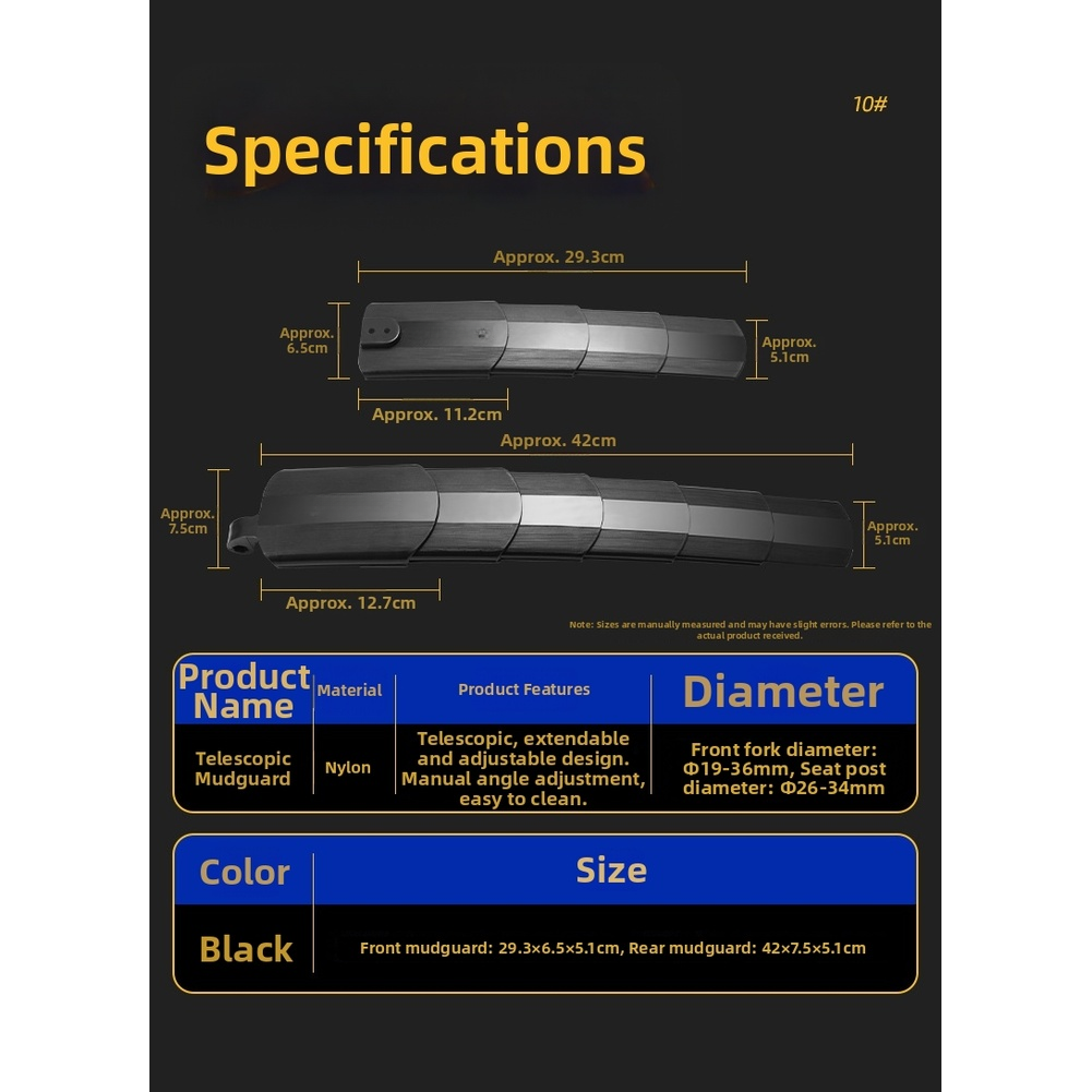 Ayarlanabilir Teleskopik Bisik - Fender Mudguard Set incelemesi ve fiyatı